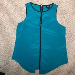 Teal and Black Wassiko Blouse
